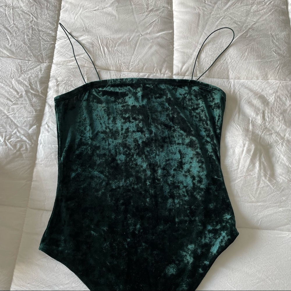 Velvet body suit